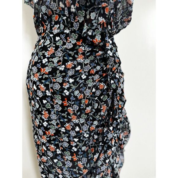 Veronica Beard Marilyn Cold Shoulder 100% Silk Dress Size 2 - Picture 7 of 16